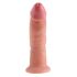 King Cock 9 - tapadótalpas élethű dildó (23cm) - natúr