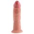 King Cock 9 - tapadótalpas élethű dildó (23cm) - natúr