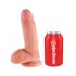 King Cock 7 herés dildó (18 cm) - natúr