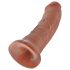 King Cock 8 dildó (20 cm) - sötét natúr