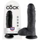 King Cock 8 herés dildó (20 cm) - fekete