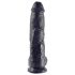 King Cock 10 herés dildó (25 cm) - fekete