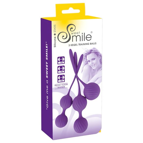 SMILE 3 Kegel - gésagolyó szett - lila (3 részes)