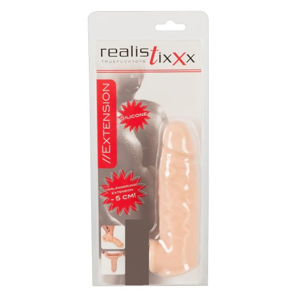 Realistixxx - heregyűrűs péniszköpeny - 16cm (natúr)