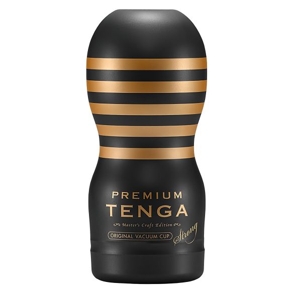 TENGA Premium Strong - eldobható maszturbátor (fekete)