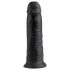 King Cock 10 - nagy tapadótalpas dildó (25cm) - fekete