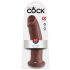 King Cock 10 - nagy tapadótalpas dildó (25cm) - barna