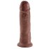 King Cock 10 - nagy tapadótalpas dildó (25cm) - barna