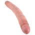 King Cock 12 Slim - élethű dupla dildó (31cm) - natúr