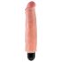 King Cock 7 Stiffy - vízálló, élethű vibrátor (18cm) - natúr