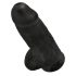 King Cock 9 Chubby - tapadótalpas, herés dildó (23cm) - fekete