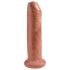 King Cock 7 - élethű dildó (18cm) - sötét natúr