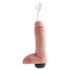 King Cock 8 - élethű spriccelő dildó (20cm) - natúr