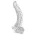 King Cock Clear 7,5 - tapadótalpas, herés dildó (19cm)