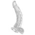 King Cock Clear 7,5 - tapadótalpas, herés dildó (19cm)