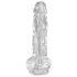 King Cock Clear 8 - tapadótalpas, herés dildó (20cm)