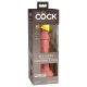 King Cock Elite 6 - tapadótalpas, élethű dildó (15cm) - natúr