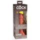 King Cock Elite 6 - tapadótalpas, élethű dildó (15cm) - sötét