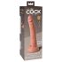 King Cock Elite 7- tapadótalpas, élethű dildó (18cm) - natúr