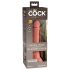 King Cock Elite 7- tapadótalpas, élethű dildó (18cm) - natúr