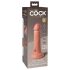 King Cock Elite 6 - tapadótalpas, élethű vibrátor 15cm (sötét natúr)