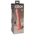 King Cock Elite 7 - tapadótalpas, rádiós vibrátor 18cm - natúr