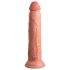 King Cock Elite 9 - tapadótalpas vibrátor 23cm - natúr