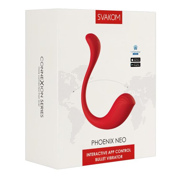 Svakom Phoenix Neo - okos, vibrációs tojás (piros)