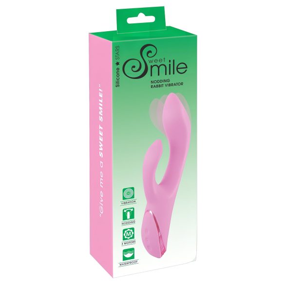 SMILE Nodding - akkus, csiklókaros, bólogató vibrátor (pink)