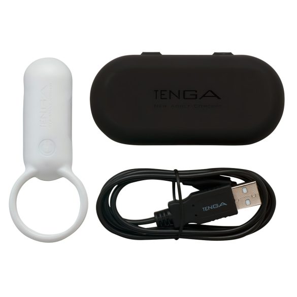 TENGA Smart Vibe - vibrációs péniszgyűrű (fehér)