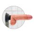 King Cock 7 hajlítható, herés, tapadótalpas vibrátor (18 cm) - natúr