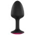 Dorcel Geisha Plug Ruby M - pink köves anál dildó (fekete)