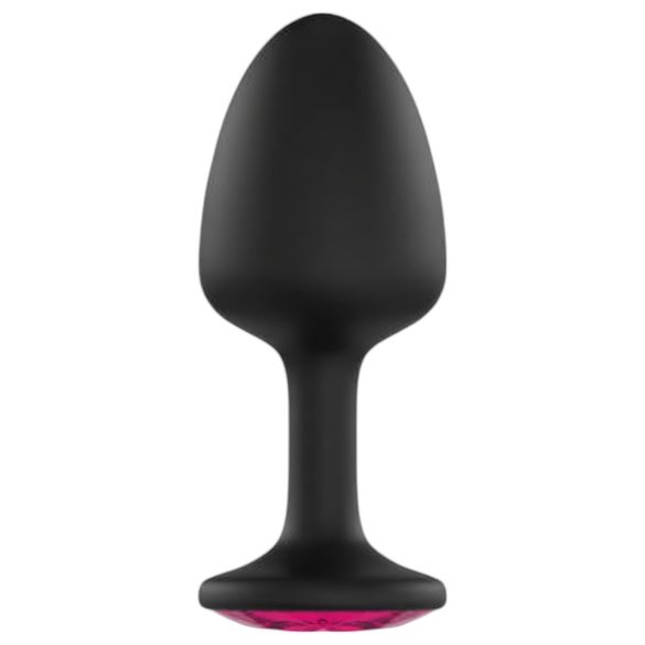 Dorcel Geisha Plug Ruby L - pink köves anál plug (fekete)