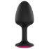 Dorcel Geisha Plug Ruby L - pink köves anál plug (fekete)