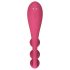 Satisfyer Tri Ball 1 - akkus, multifunkciós vibrátor (piros)