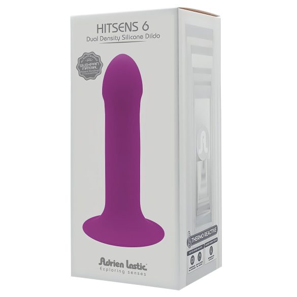 Hitsens 6 - alakítható, tapadótalpas makkos dildó (lila)