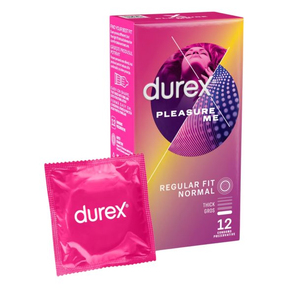 Durex Emoji PleasureMe - bordás-pontozott óvszer (12db)