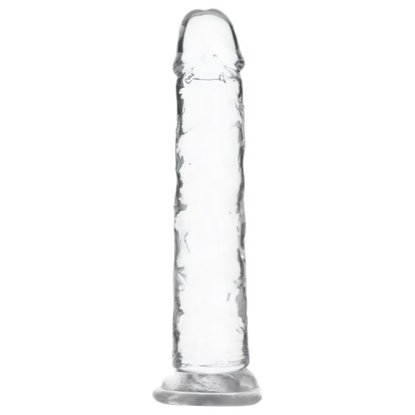 Addiction Crystal - talpas dildó (áttetsző) - 18cm