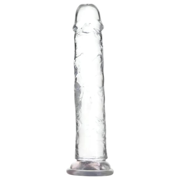 Addiction Crystal - talpas dildó (áttetsző) - 20cm