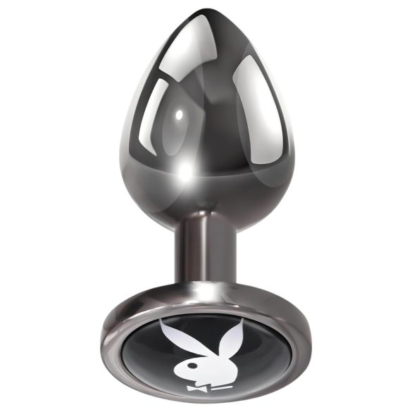 Playboy Tux - anál plug - kicsi (ezüst)