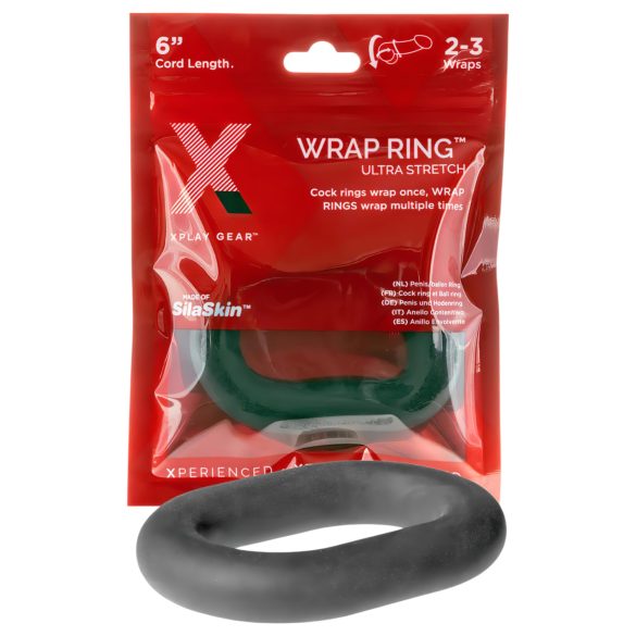 Perfect Fit Ultra Wrap 6 - vastag péniszgyűrű - fekete (15cm)