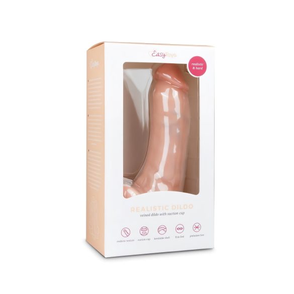 Easytoys - tapadótalpas, herés dildó (20cm) - natúr