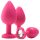 Flirts anal training kit - anál plug szett (3db) - pink