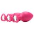 Flirts anal training kit - anál plug szett (3db) - pink