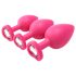 Flirts anal training kit - anál plug szett (3db) - pink